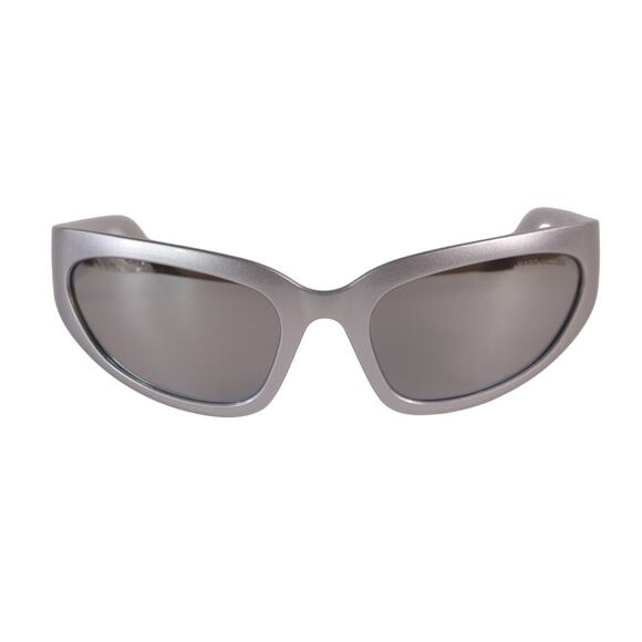 Marc Jacobs Narrow Wraparound Sunglasses - Silver / Silver Mirrored - Picture 3 of 11